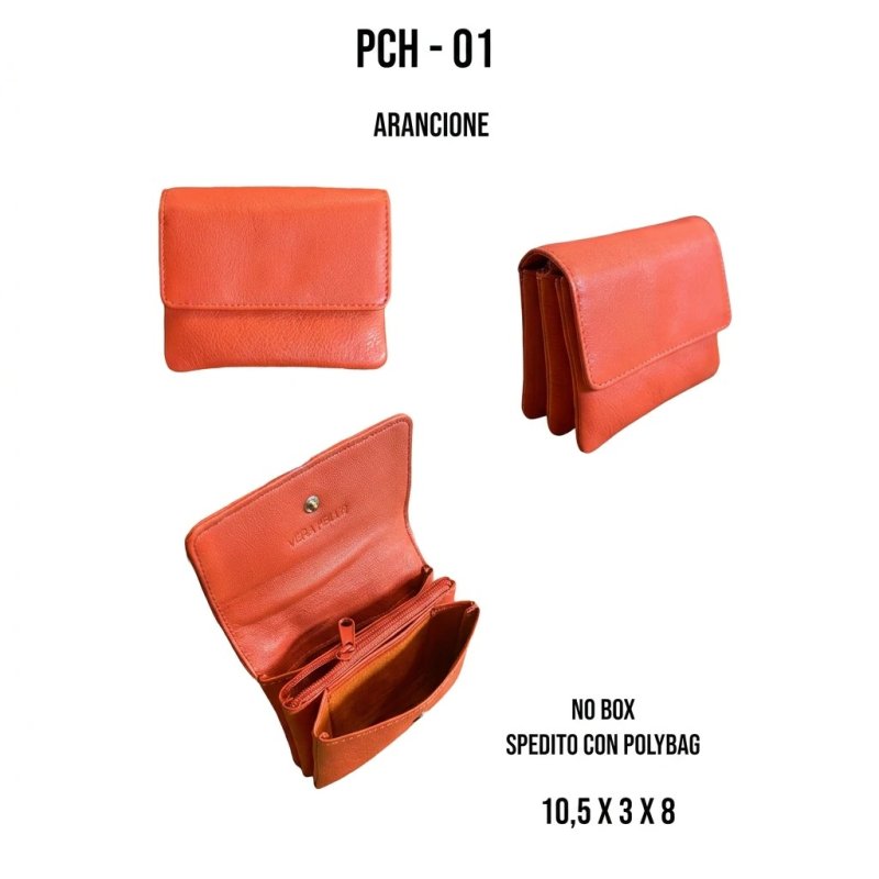 Leather Coin Purse with Bellows Gusset — front view