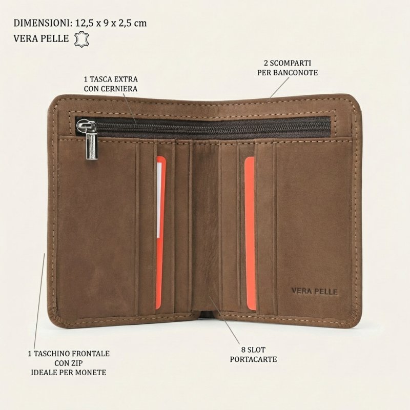 NO LIMITS CARTERA VERTICAL PIEL NOBUK — vista frontal
