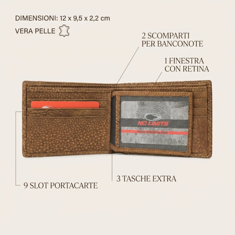 NO LIMITS CARTERA HOMBRE PIEL NL-STYLE1 — vista trasera