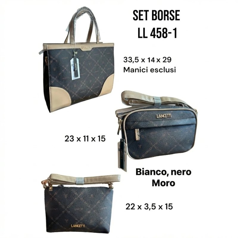 LANCETTI SAC FEMME LOT DE 3 PIÈCES SET 458-1 — vue de face