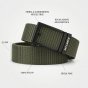 CEINTURE NO LIMITS MILITAIRE EN NYLON 3,5 CM — détail logo