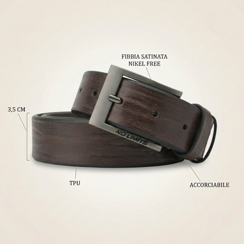 NO LIMITS MEN'S BELT TPU 3.5 CM NL-TPU-107/35 — front view