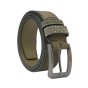 NO LIMITS CINTURA UOMO SCAMOSCIATA CON BORCHIE 3,5 CM NL-07 — dettaglio logo