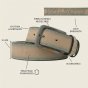 NO LIMITS MEN'S SUEDE BELT WITH STUDS 3.5 CM NL-07 — view 12