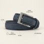CEINTURE HOMME NO LIMITS EN CUIR DAIM ET NYLON 3,5 CM NL-10 — vue de face