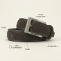 CEINTURE HOMME NO LIMITS EN CUIR DAIM ET NYLON 3,5 CM NL-10 — détail logo