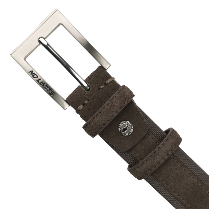 NO LIMITS CINTURA UOMO SCAMOSCIATA CON NYLON 3,5 CM NL-10 — vista 7