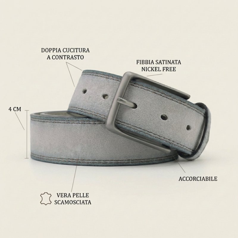 CINTURÓN HOMBRE NO LIMITS DE ANTE 4 CM NL-08 — vista 17