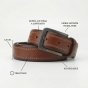 NO LIMITS CINTURA UOMO PELLE 3,5 CM NL-01 — vista frontale