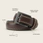 CEINTURE HOMME NO LIMITS CUIR 3,5 CM NL-02 — vue de face