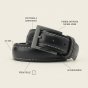 CEINTURE HOMME NO LIMITS CUIR 3,5 CM NL-02 — détail logo