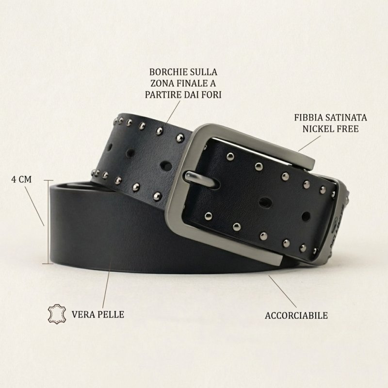 CINTURÓN HOMBRE NO LIMITS PIEL 4 CM NL-03 — vista 7