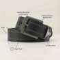 NO LIMITS MEN'S LEATHER BELT 4 CM NL-06 — view 14