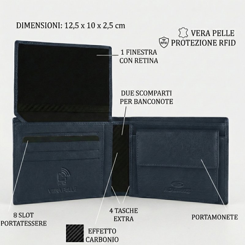 NO LIMITS PORTEFEUILLE HOMME CUIR 701 — détail
