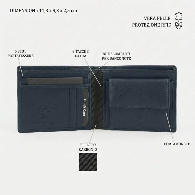 NO LIMITS MEN'S GENUINE LEATHER WALLET 701-99 — front view