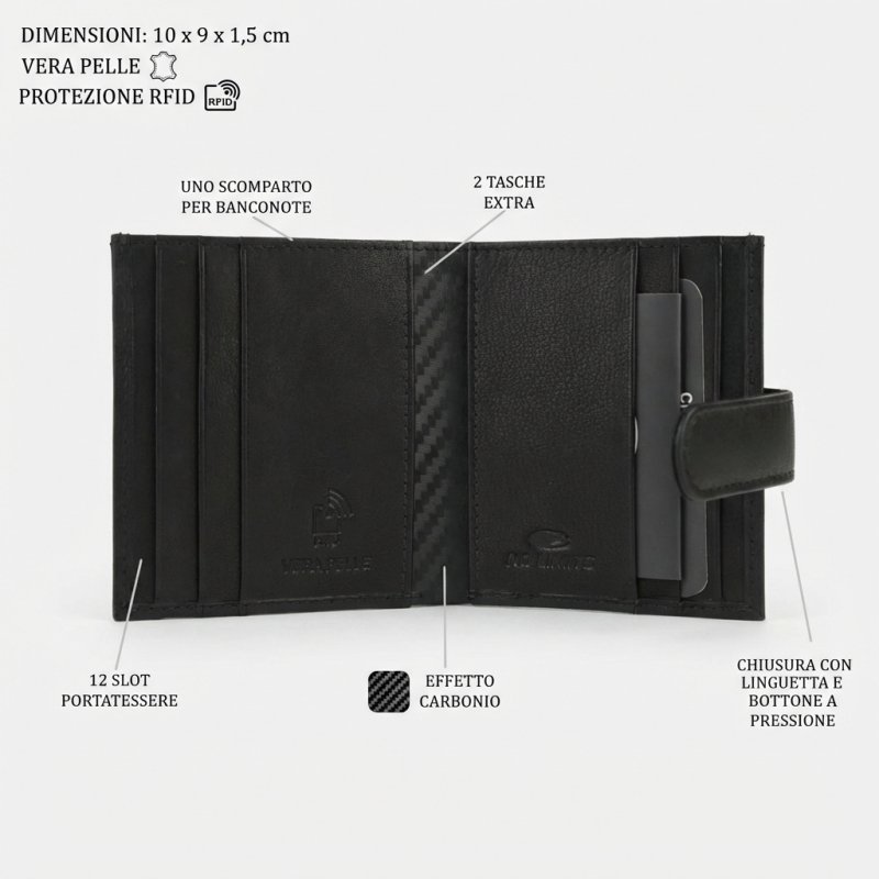 NO LIMITS MEN'S GENUINE LEATHER CARD HOLDER 701-98 — back view