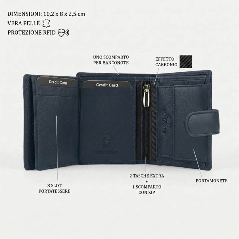 NO LIMITS PORTEFEUILLE HOMME CUIR 701-86 — intérieur