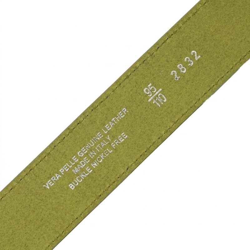 Conte Massimo Genuine Leather Belt Unisex, Made in Italy, Croc-Embossed — view 11