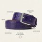 CONTE MASSIMO GÜRTEL UNISEX LEDER MADE IN ITALY KROKO-OPTIK 2832 — Vorderansicht