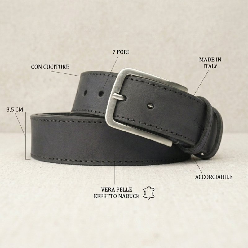 NO LIMITS CINTURA UOMO PELLE 3,5 CM — vista 18
