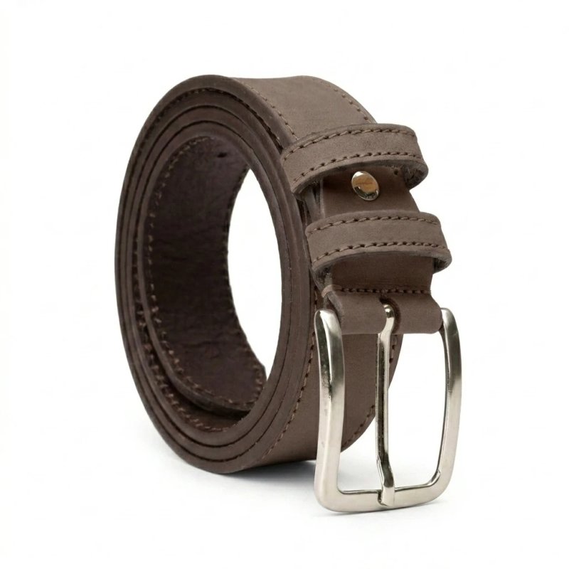 NO LIMITS Men's Vegetable-Tanned Leather Belt 4 cm — detail