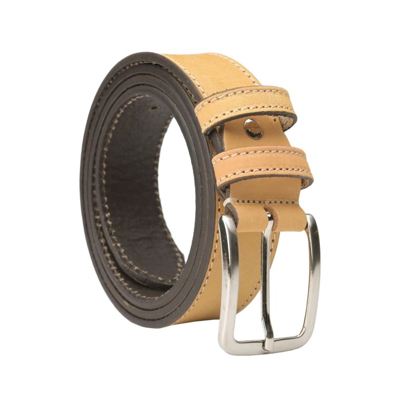 NO LIMITS Men's Vegetable-Tanned Leather Belt 4 cm — view 9