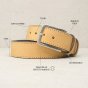 NO LIMITS Men's Vegetable-Tanned Leather Belt 4 cm — view 10