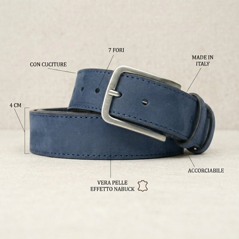 NO LIMITS CINTURA UOMO PELLE 4 CM — vista 34