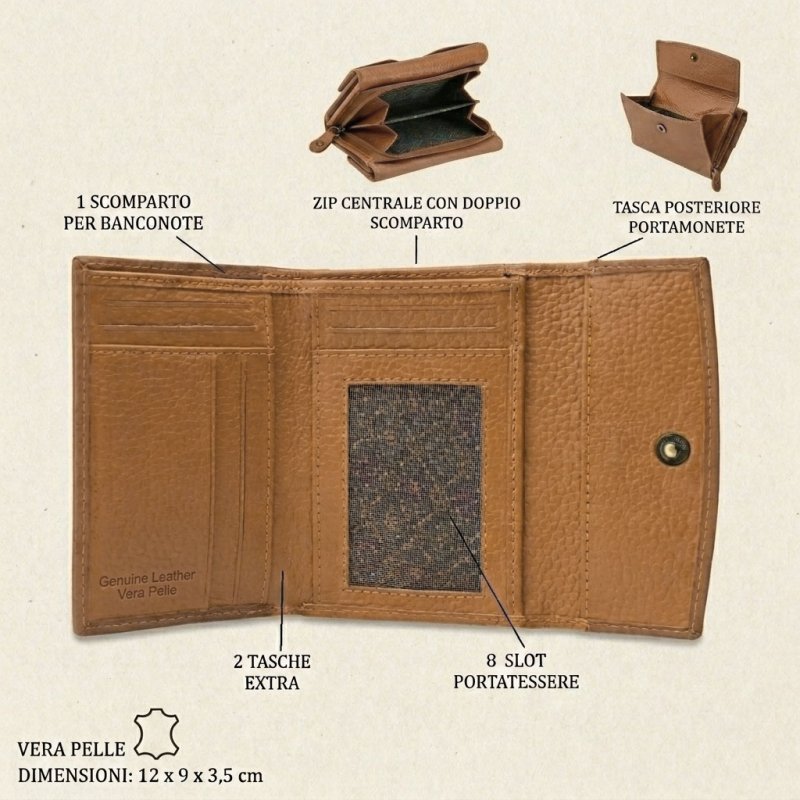 NO LIMITS PORTEFEUILLE FEMME EN CUIR VÉRITABLE 810-10 — détail