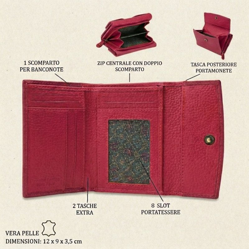 NO LIMITS PORTEFEUILLE FEMME EN CUIR VÉRITABLE 810-10 — vue 8