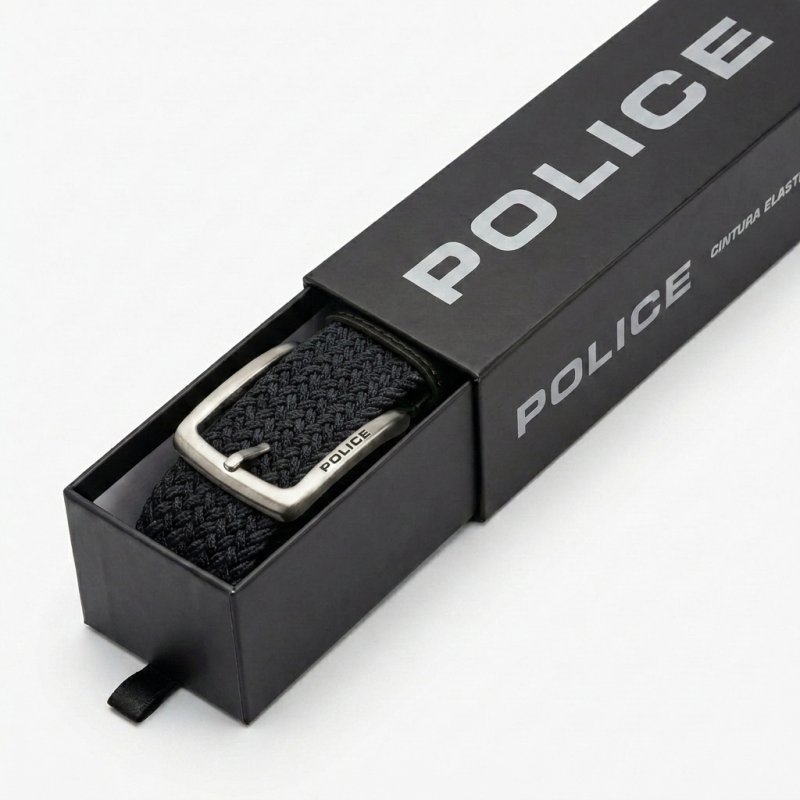 POLICE CINTURA ELASTICA TAGLIA 48-52 PL1015 — vista frontale