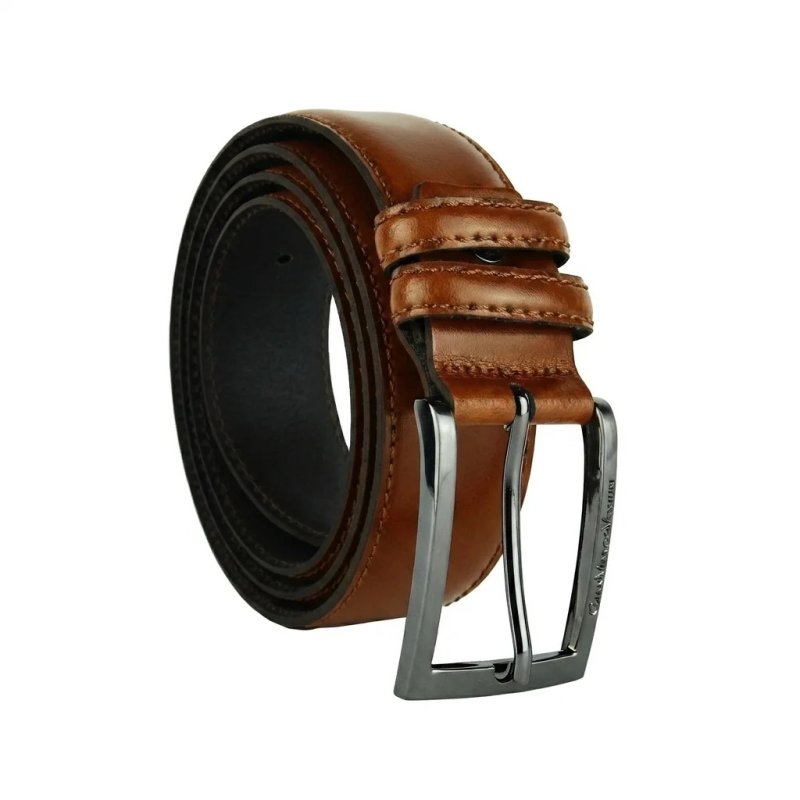 GIANMARCO VENTURI MEN'S LEATHER BELT 3.5 CM GMV-1002/35 — view 7