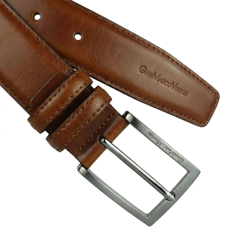 GIANMARCO VENTURI MEN'S LEATHER BELT 3.5 CM GMV-1002/35 — view 12