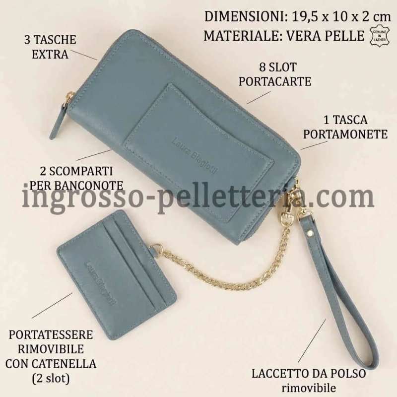 LAURA BIAGIOTTI CARTERA MUJER PIEL LB-760-19 — detalle del logotipo