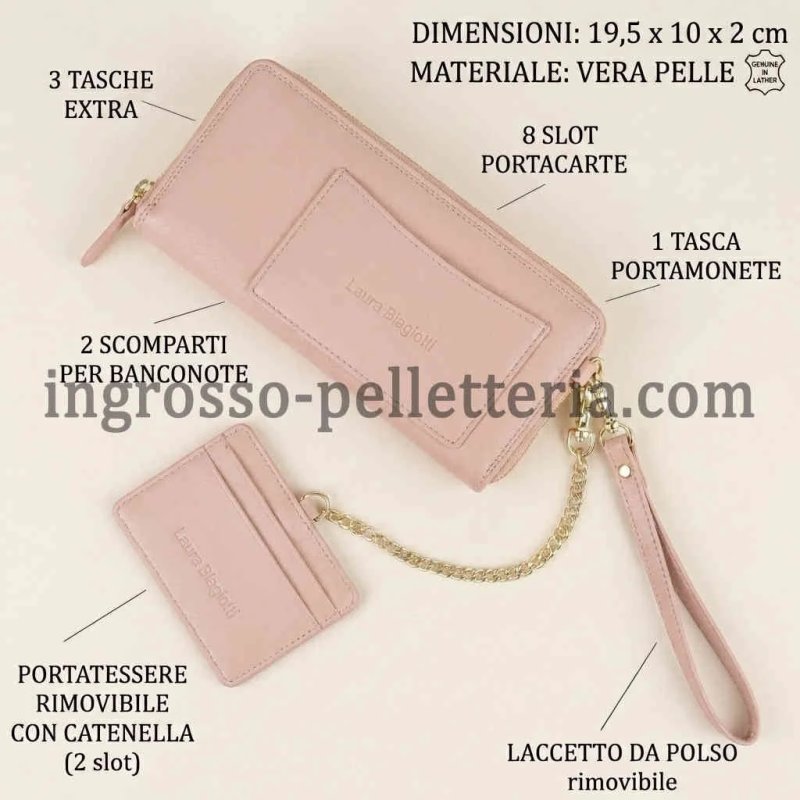LAURA BIAGIOTTI WOMEN'S LEATHER WALLET LB-760-19 — view 22