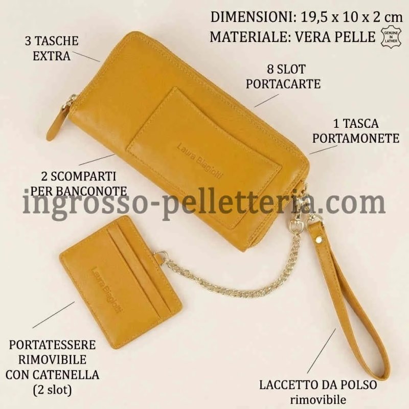 LAURA BIAGIOTTI WOMEN'S LEATHER WALLET LB-760-19 — view 26