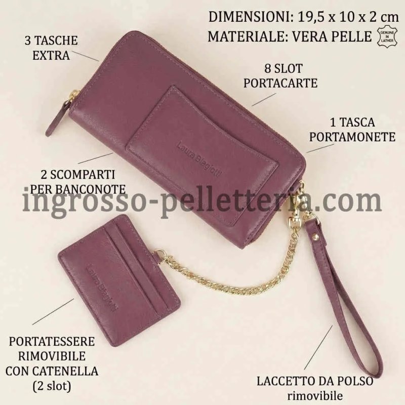 LAURA BIAGIOTTI WOMEN'S LEATHER WALLET LB-760-19 — view 30