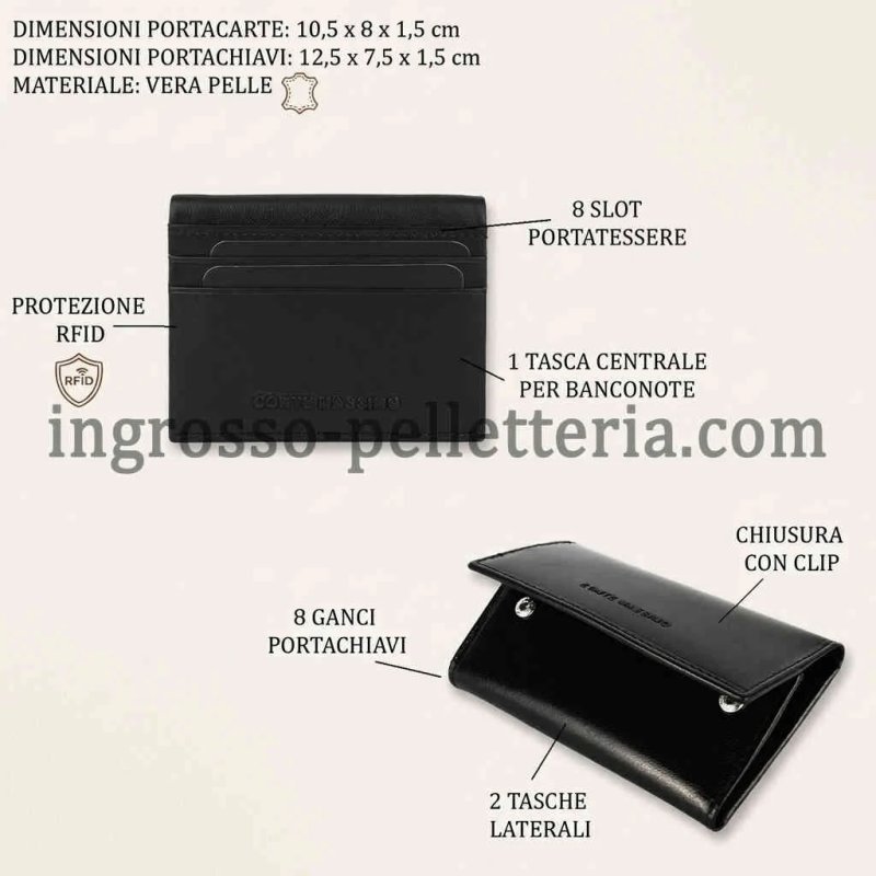 CONTE MASSIMO GESCHENKSET KARTENETUI + SCHLÜSSELETUI LEDER 05CA-4482 — Rückansicht