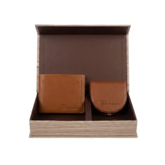 CONTE MASSIMO GESCHENKSET HERREN GELDBÖRSE + MÜNZBÖRSE LEDER CE292-CE4434