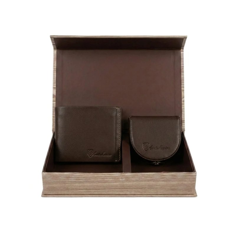CONTE MASSIMO MEN'S GIFT SET WALLET + COIN PURSE LEATHER CE292-CE4434 — view 9