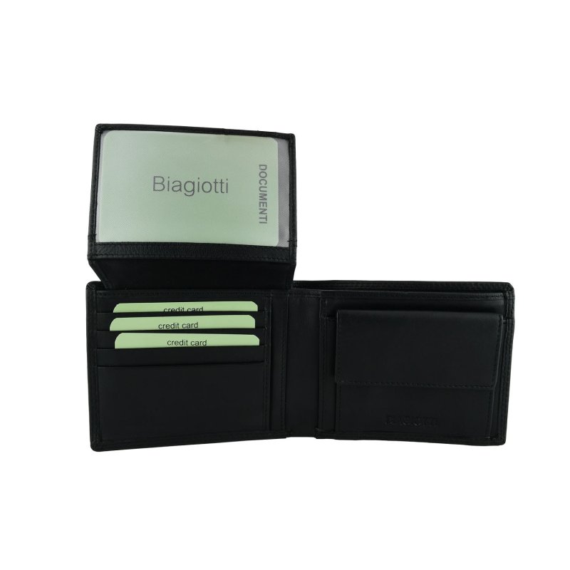 BIAGIOTTI HERREN-GELDBÖRSE AUS ECHTLEDER KLASSISCH LB-803-292 — Rückansicht