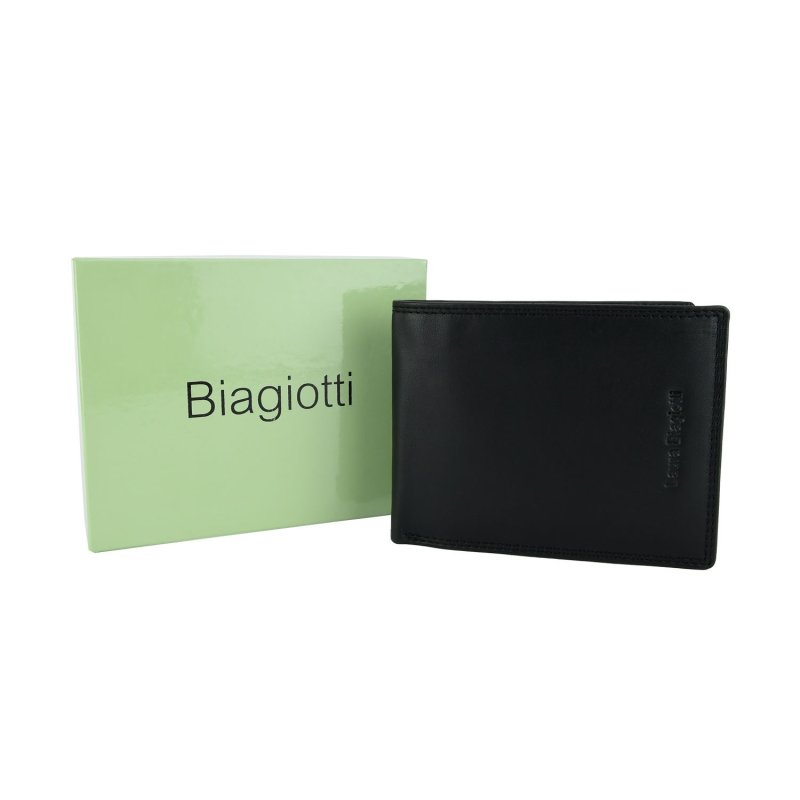 BIAGIOTTI MEN'S CLASSIC LEATHER WALLET LB-803-292 — inside