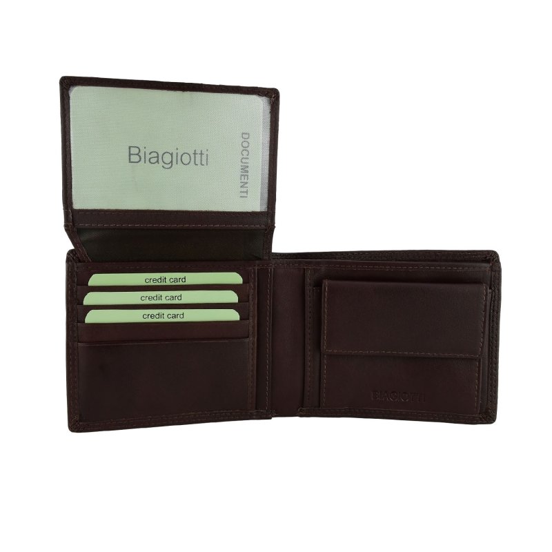 BIAGIOTTI CARTERA DE HOMBRE DE PIEL AUTÉNTICA CLÁSICA LB-803-292 — vista 13