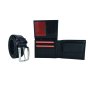 Men's Gift Set: Pierre Cardin Wallet + Unbranded Belt — back view