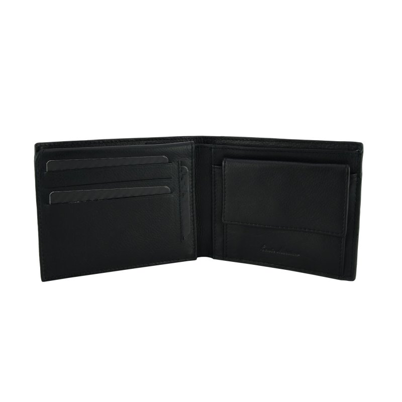 CONTE MASSIMO CARBON EFFECT LEATHER WALLET ART1 — front view