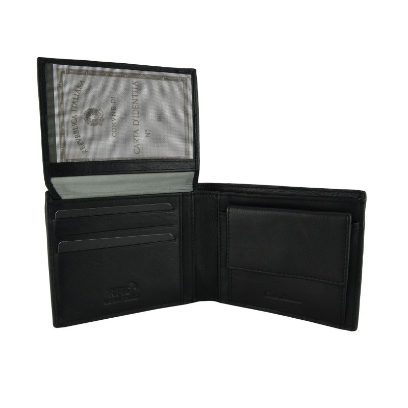 CONTE MASSIMO CARBON EFFECT LEATHER WALLET ART1 — back view