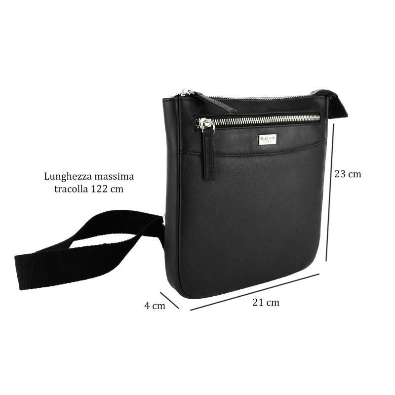 BIAGIOTTI BOLSO BANDOLERA DE HOMBRE DE PIEL AUTÉNTICA MEDIANO LB-417 — vista frontal