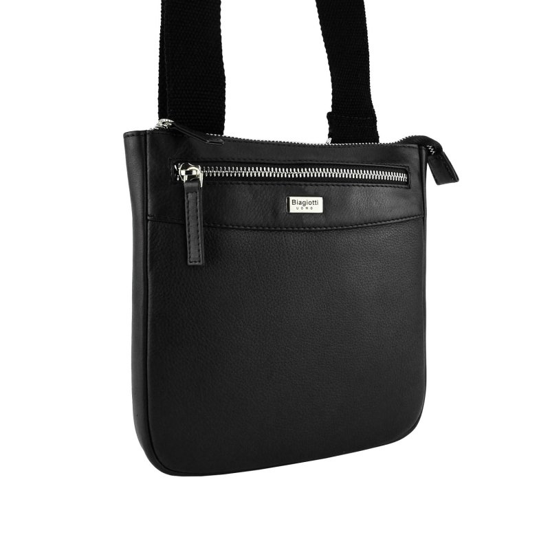BIAGIOTTI HERREN-UMHÄNGETASCHE AUS ECHTLEDER MEDIUM LB-417 — Innenansicht
