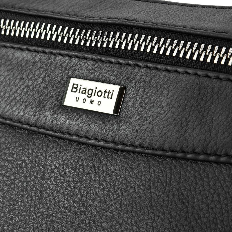 BIAGIOTTI HERREN-UMHÄNGETASCHE AUS ECHTLEDER MEDIUM LB-417 — Detail