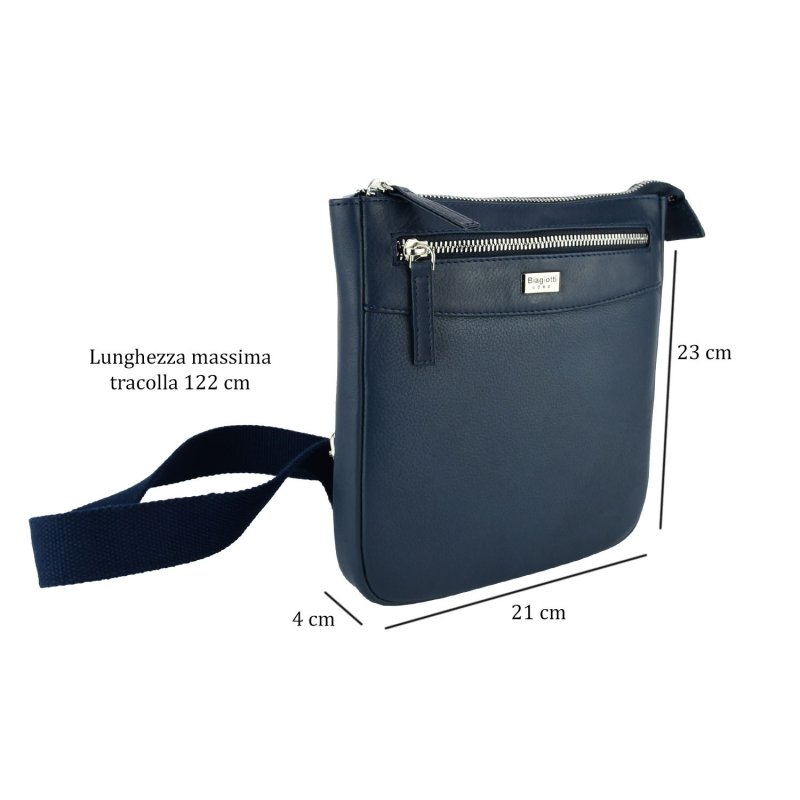 BIAGIOTTI SACOCHE BANDOULIÈRE HOMME EN CUIR VÉRITABLE MOYENNE LB-417 — vue 8